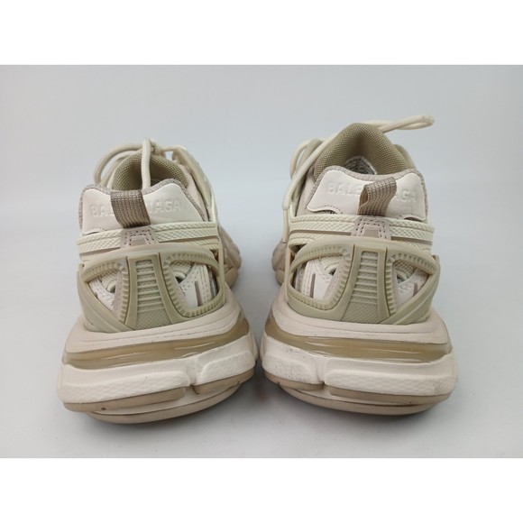Balenciaga Women's White Beige Track Leather Mesh Sneakers Shoes Size 36 EU - Picture 5 of 8
